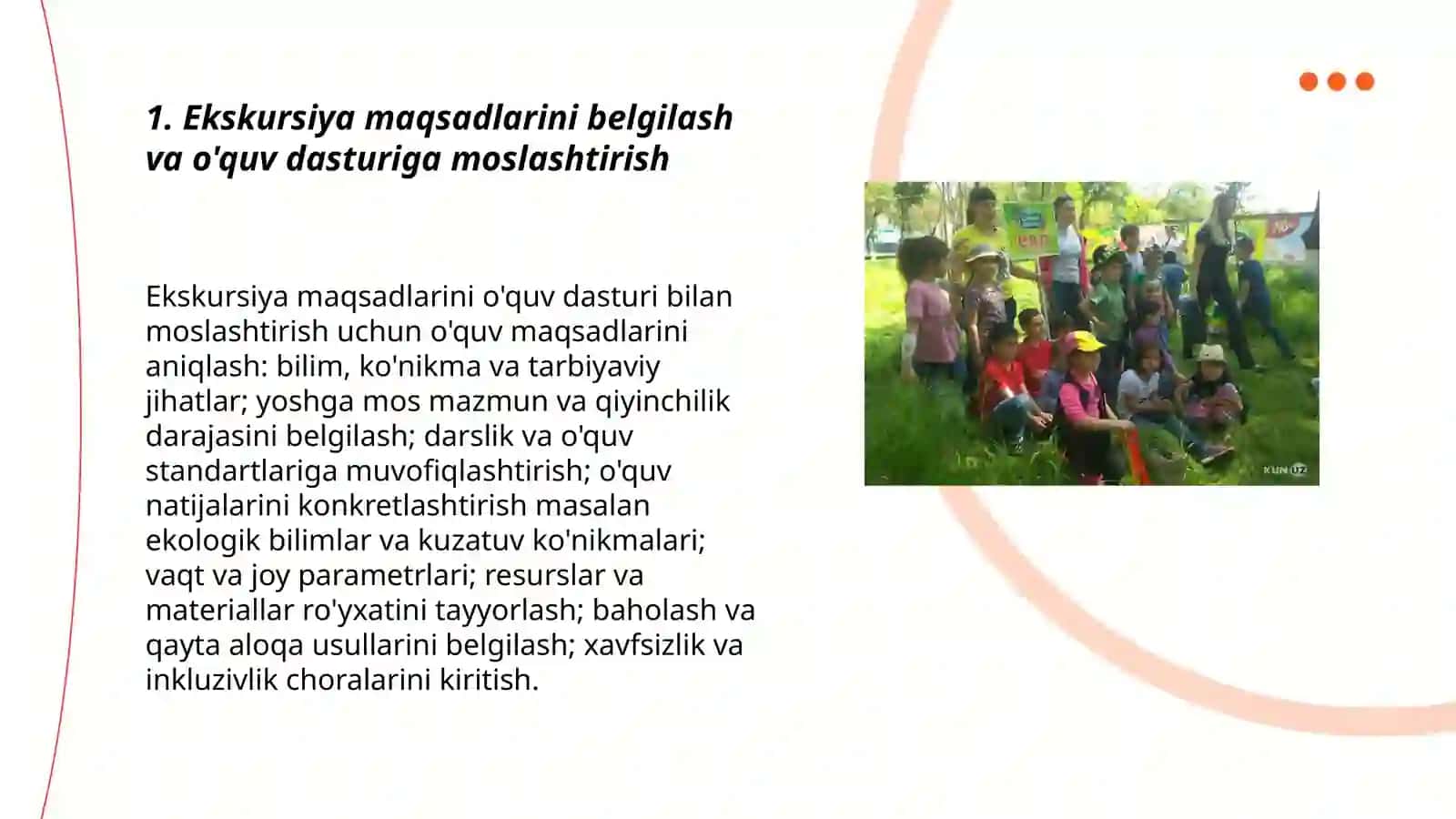 Bolalarni tabiat bilan tanishtirish ekskursiya va sayrlarni tashkil etish 3