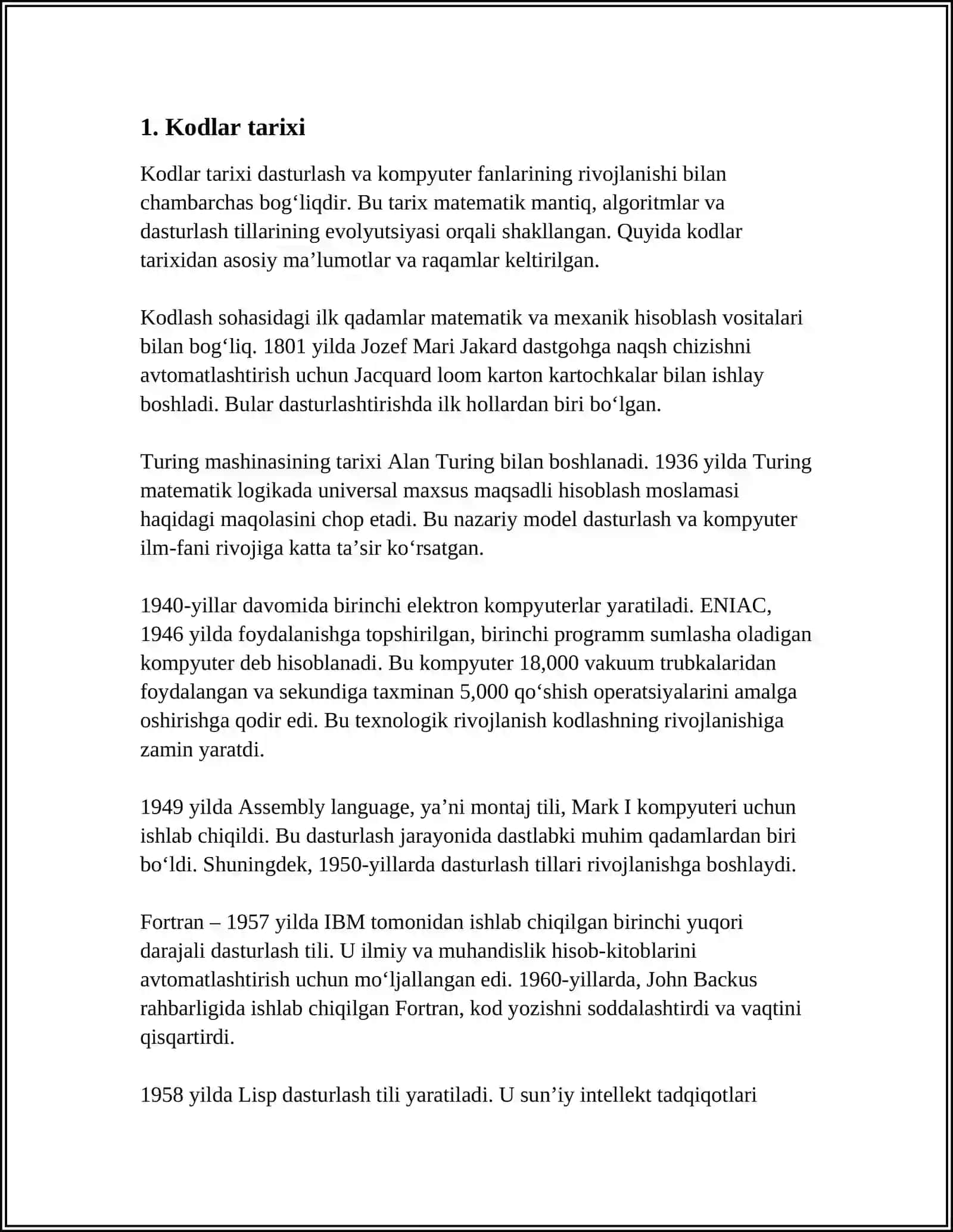 Kodlar tarixi 3
