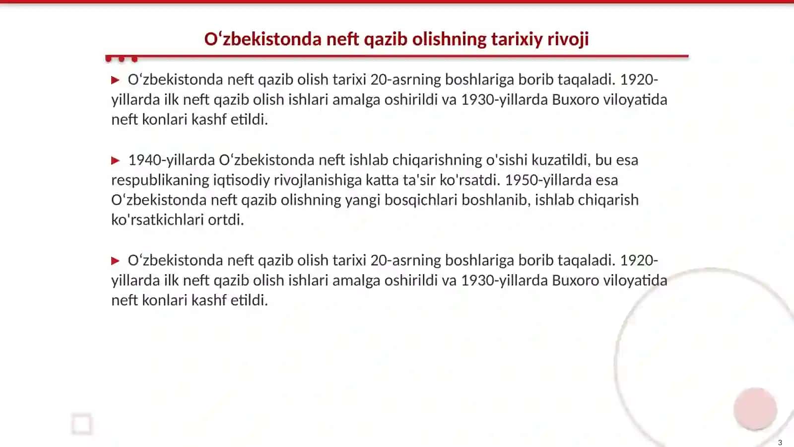 Oʻzbekistonda neft qazib olish koʻrsatkichlari va rivojlanish bosqichlari 3