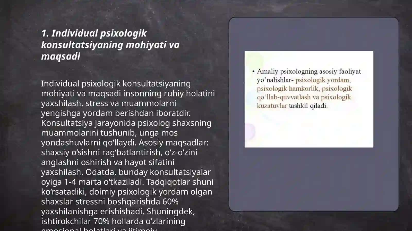 Oilada individual psixologik konsultatsiya ko’rsatishning amaliy jabhalari 3