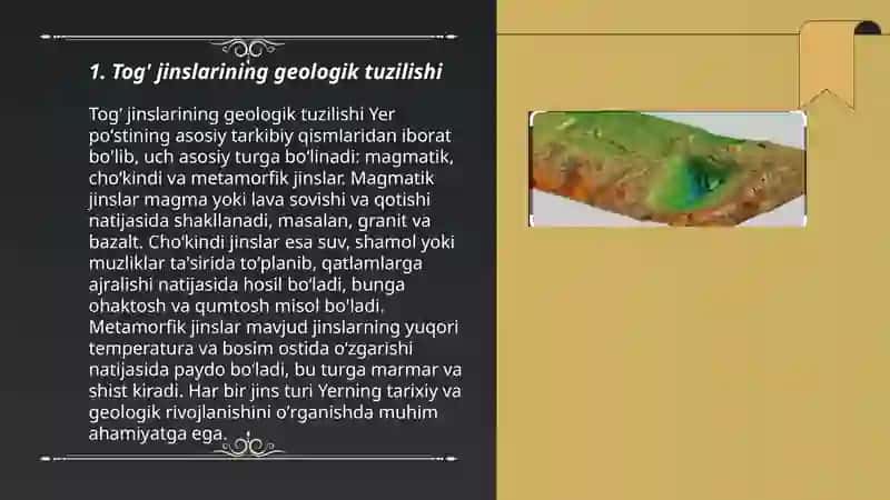 Tog' jinslarining burmalar shaklida yotishi (plikativ dislokatsiya) 3