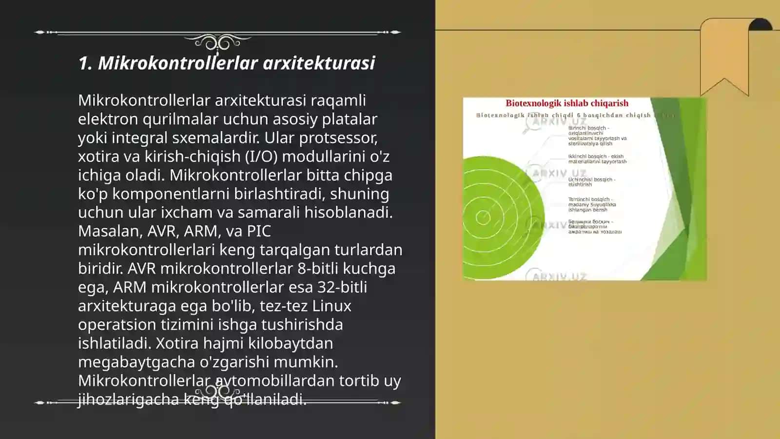 Mikrokontrollerlar arxitekturasi 3