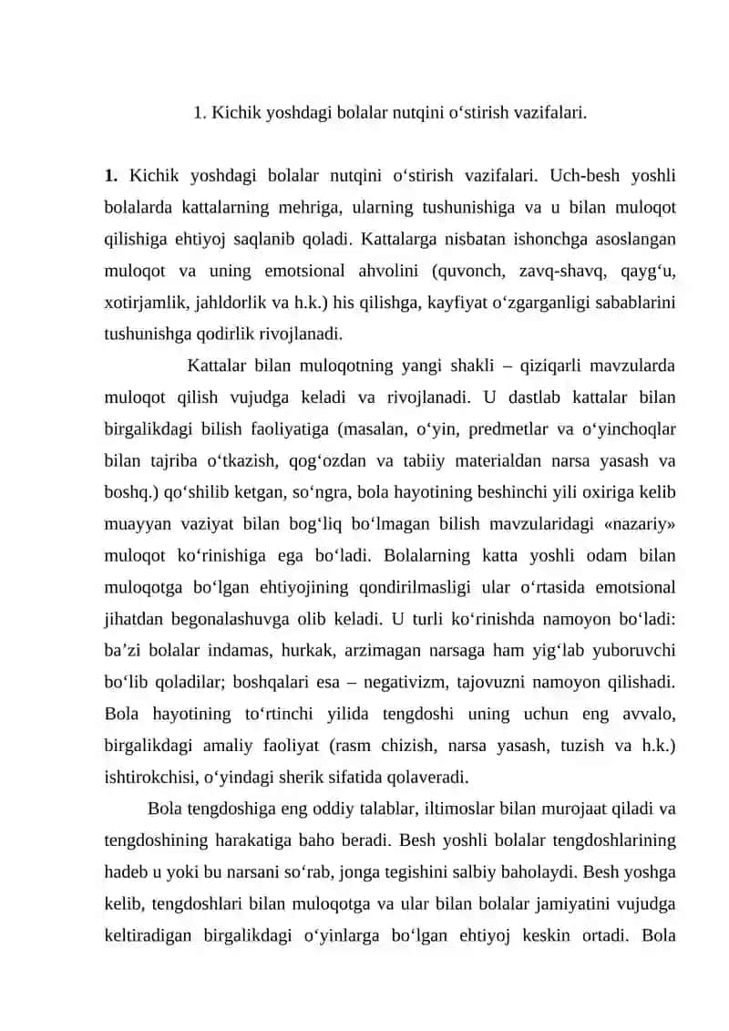 Kichik Órta va Katta Yoshdagi Bolalar Nutqini Òstirishning Vazifalari Metodlari va Vositalari 3