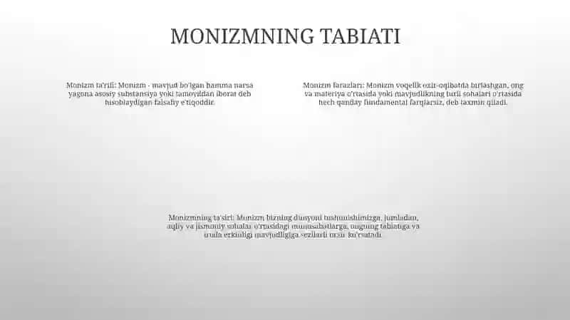 Insonni Tushunishga Dualizm Va Monizm Nuqtai Nazaridan Yondashuv 3