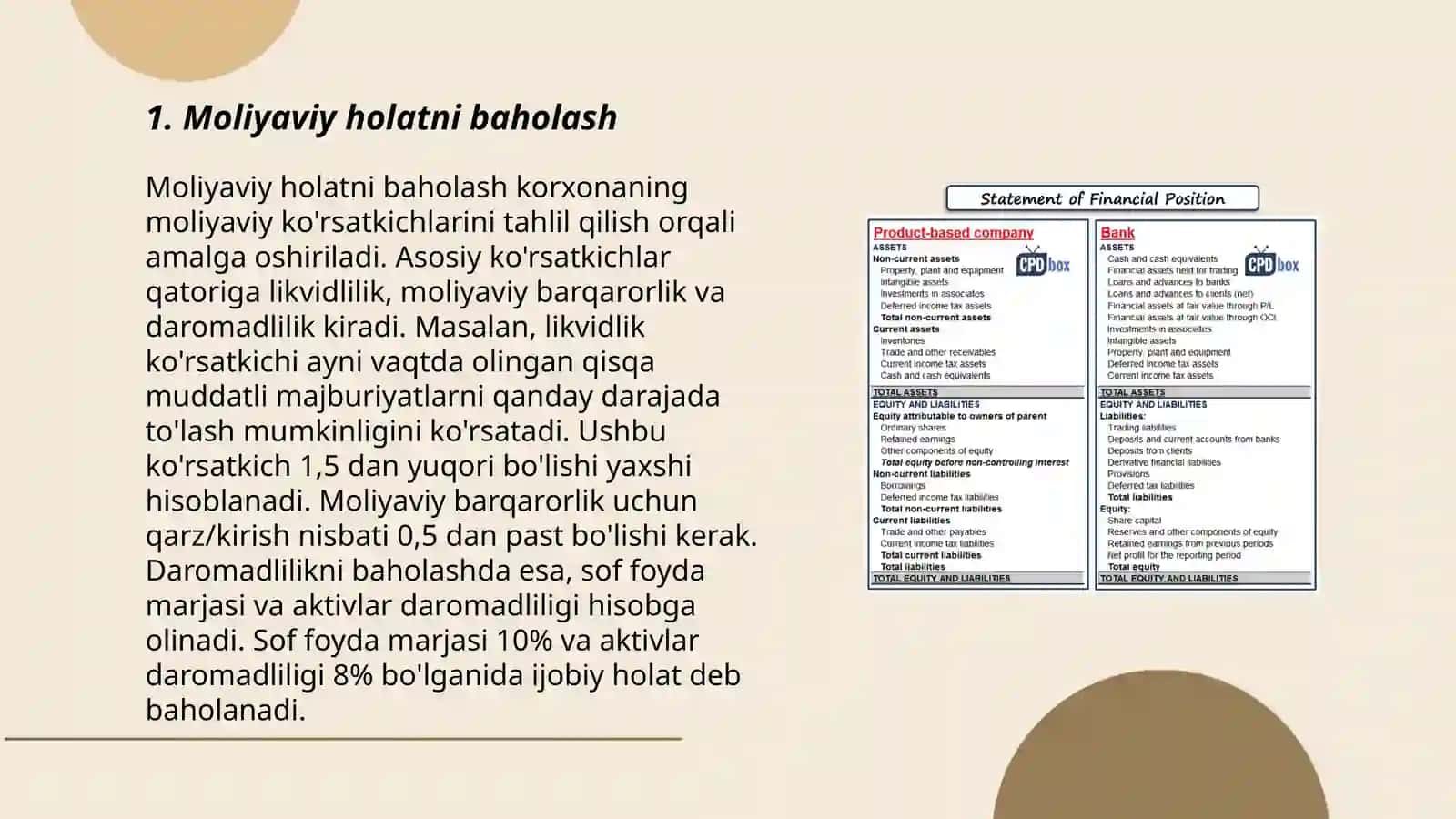 Moliyaviy xolatlar xisobotini tuzish 3