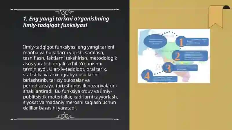 O‘zbekistonning eng yangi tarixini o‘rganish funksiyalari va tamoyillari 3