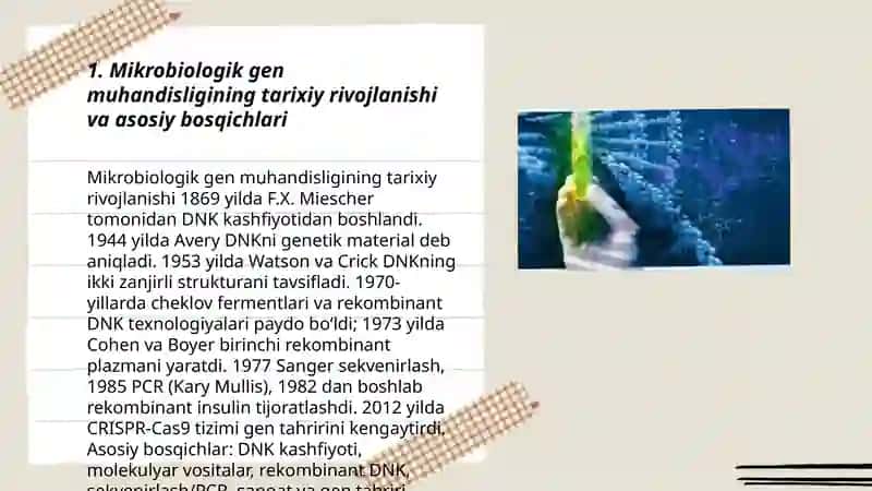 Mikroorganizmlarni gen muhandisligida qoʻllanishi 3