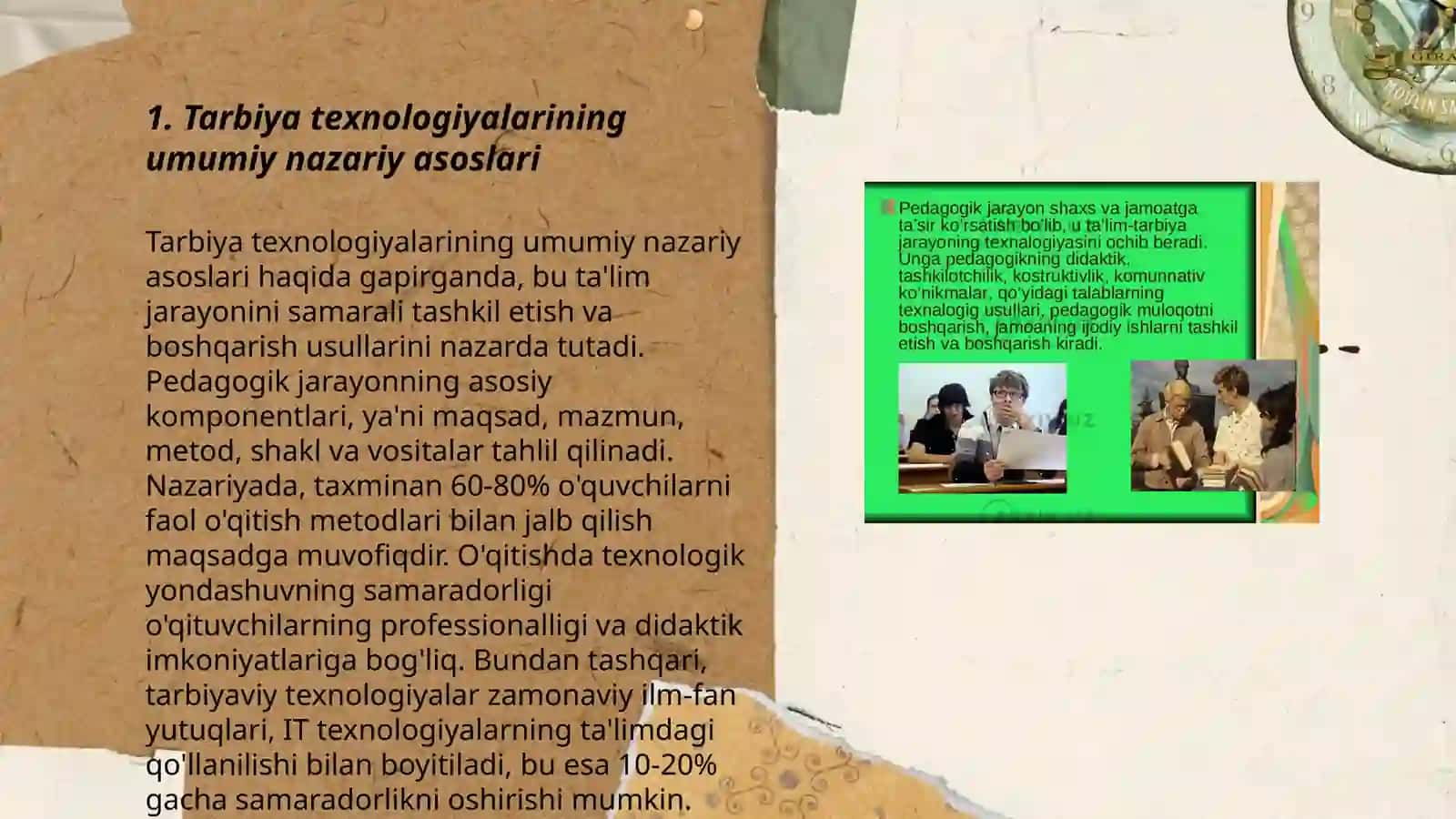 Tarbiya texnologiyalarining o'ziga xos xususiyatlari 3