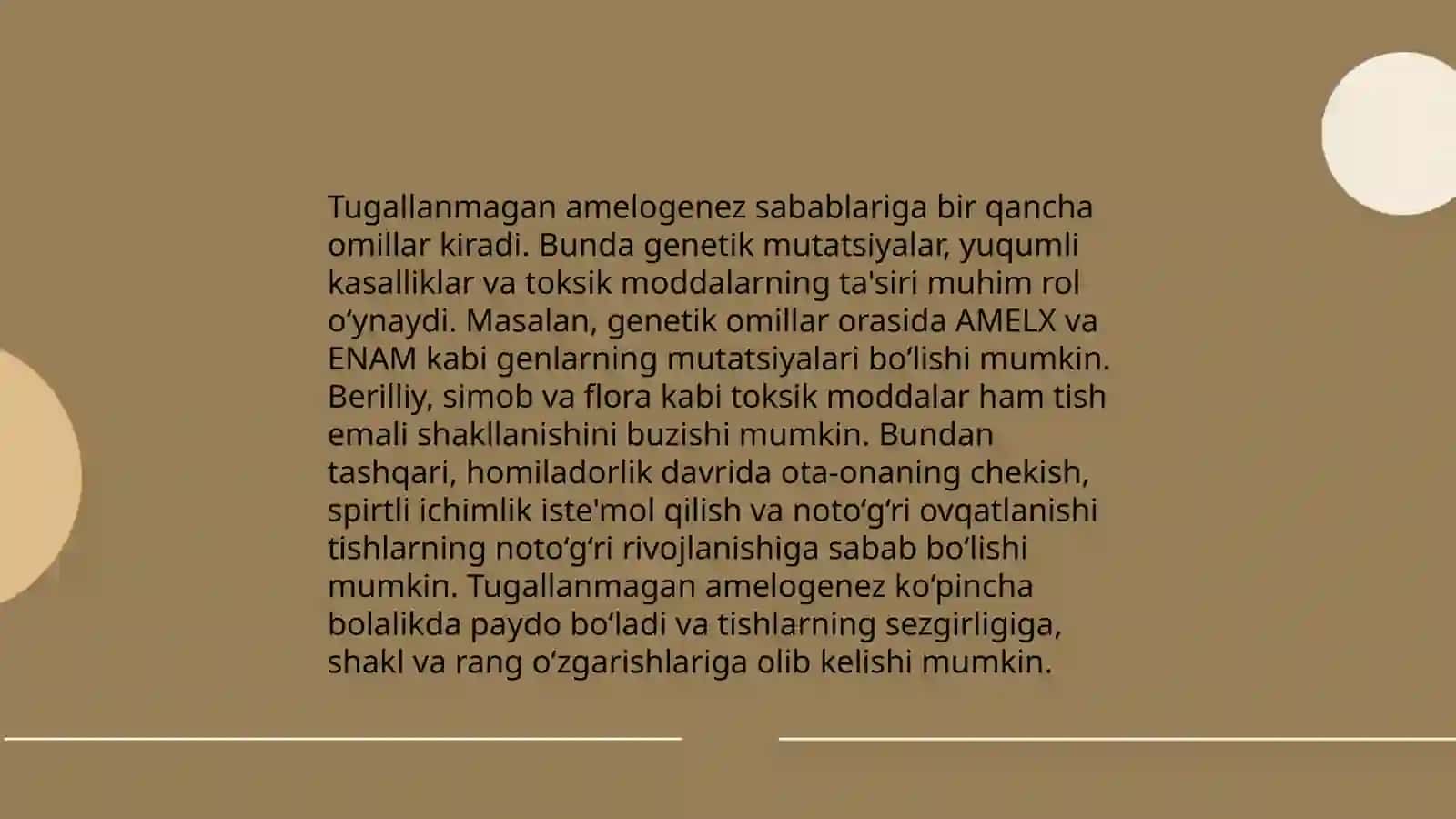 Tugallanmagan amelogenez 3