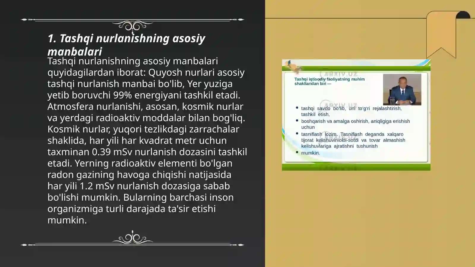 Tashqi nurlanishdan himoyalanishni hisoblash Valixonov Xojimuhammadxon 3