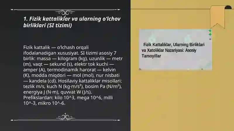 Fizik kattaliklarni olchash 3