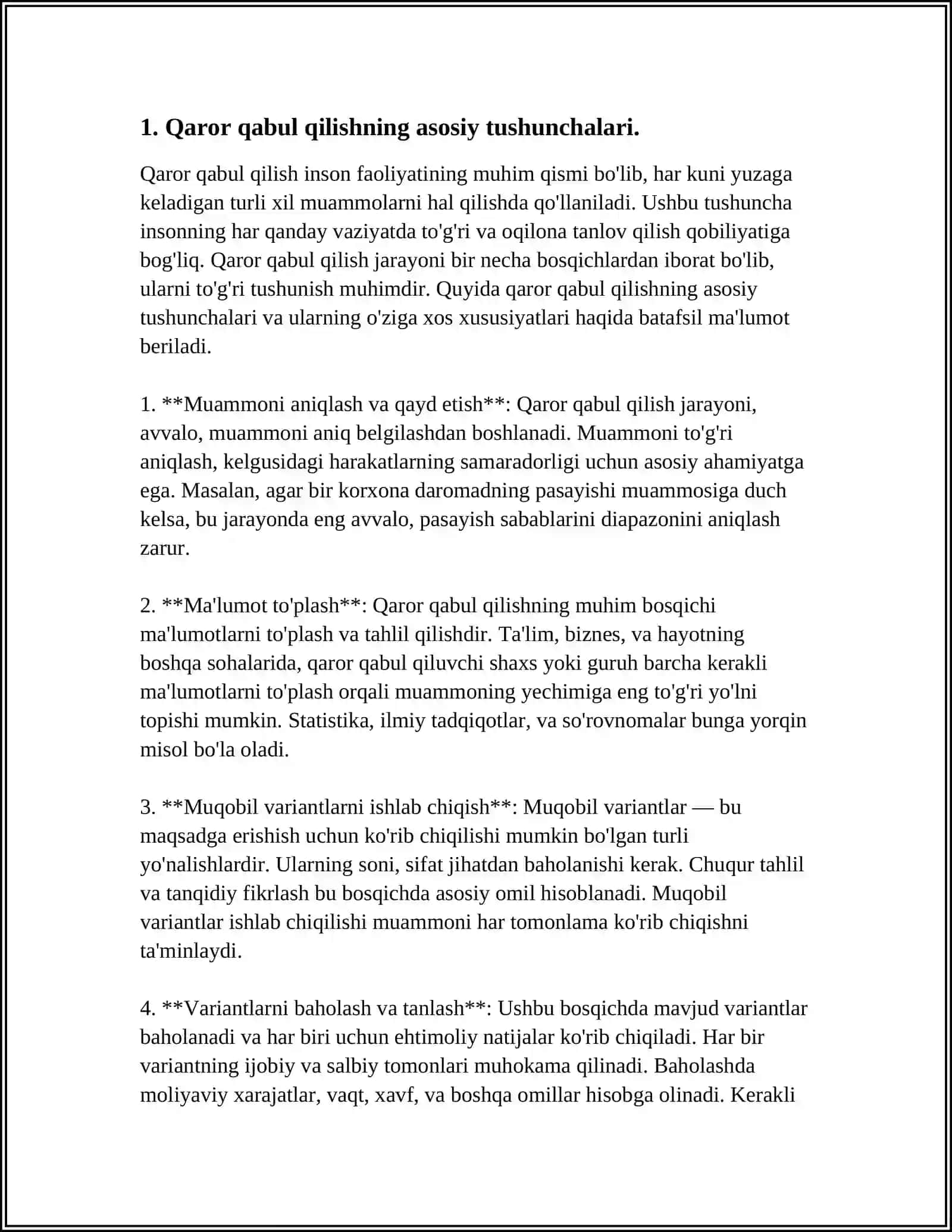 BOSHQARUV QARORLARINI QABUL QILISH USULLARI VA MODELLARI 3
