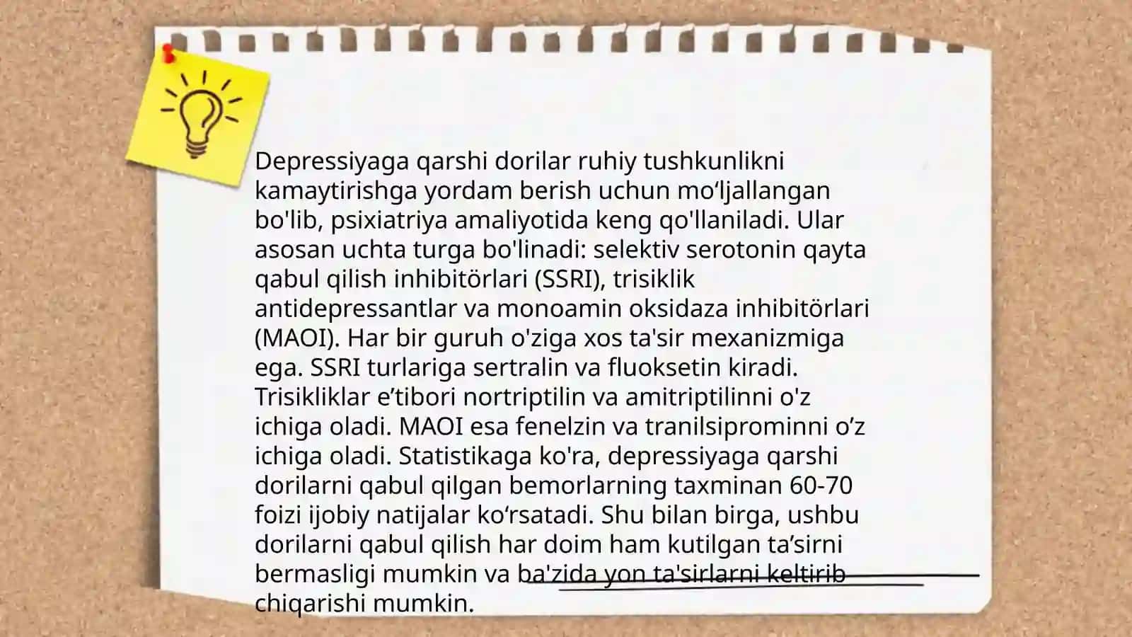 Psoxostimulyatorlar. Depressiyaga qarshi vositalar 3