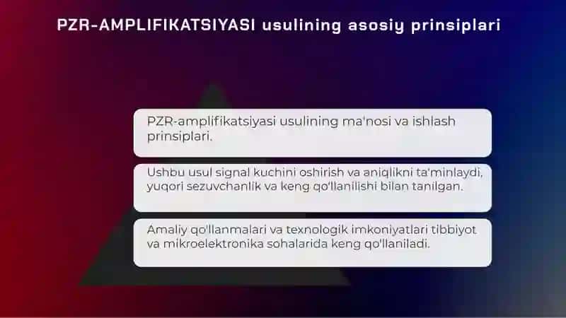 PZR-AMPLIFIKATSIYASI usuli 3