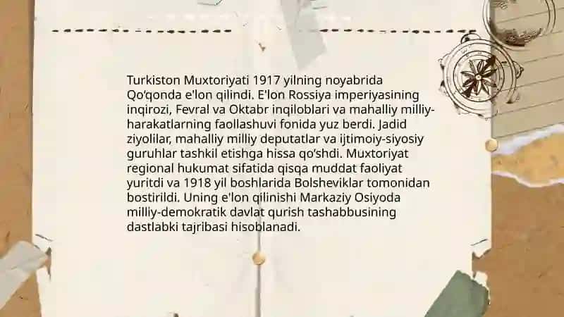 Turkiston Muxtoriyatini milliy demokratik davlatchilikning dastlabki tajribasi 3