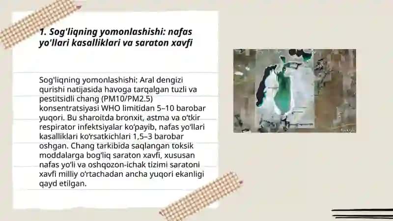 Orol dengizi qurishi oqibatida kelib chiqayotgan ijtimoiy ekologik muammolar 3