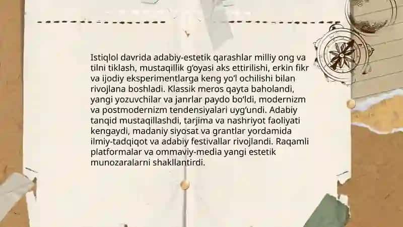 Istiqlol va bugungi adabiy-estetik qarashlar 3