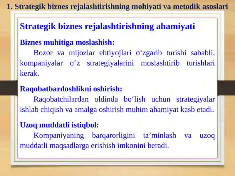 Biznes g‘oya tahlilini metodik asoslari 3