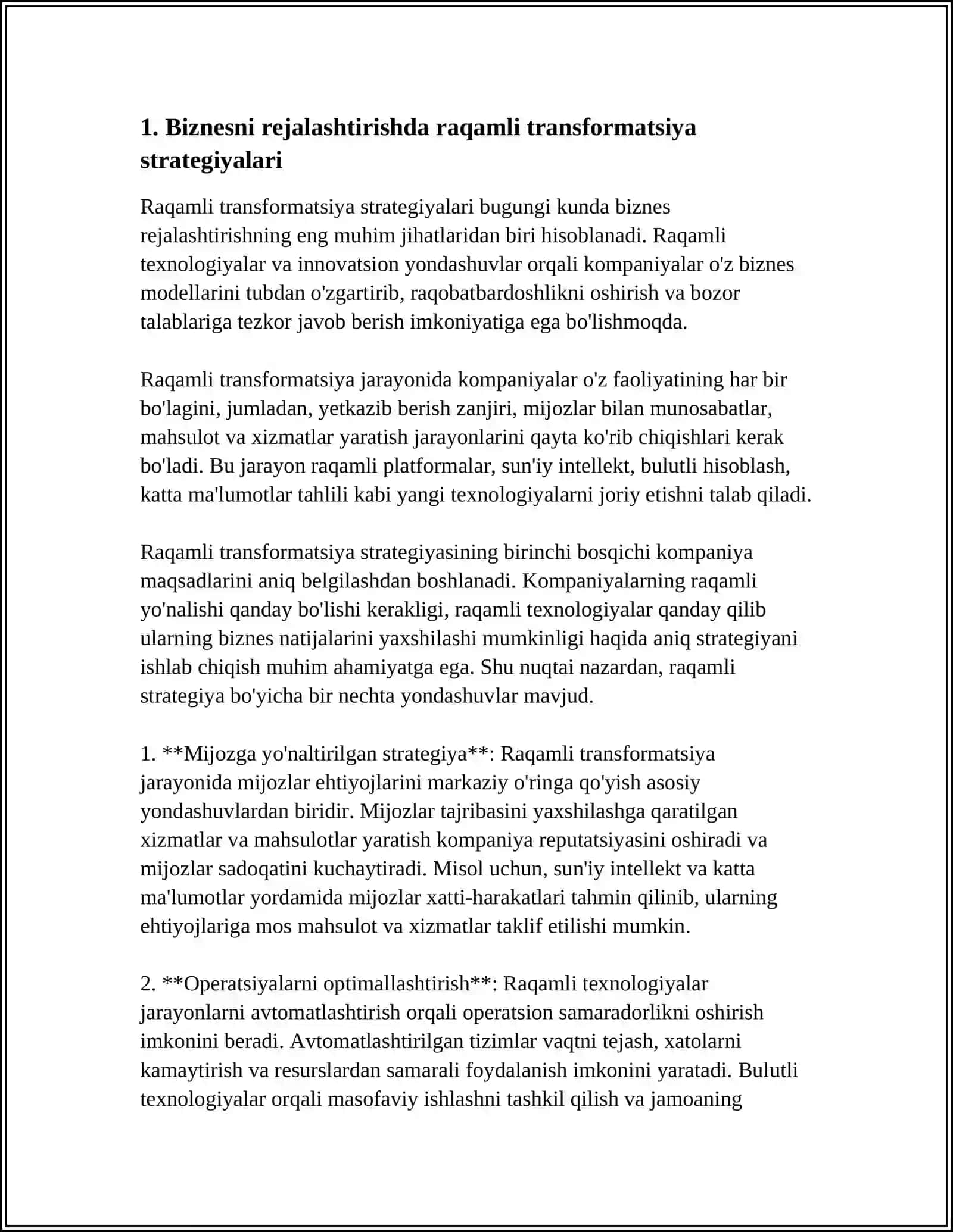 BIZNESNI REJALASHTIRISHDA INAVATSION YONDASHUVLAR VA RAQAMLI TEXNALOGIALAR 3