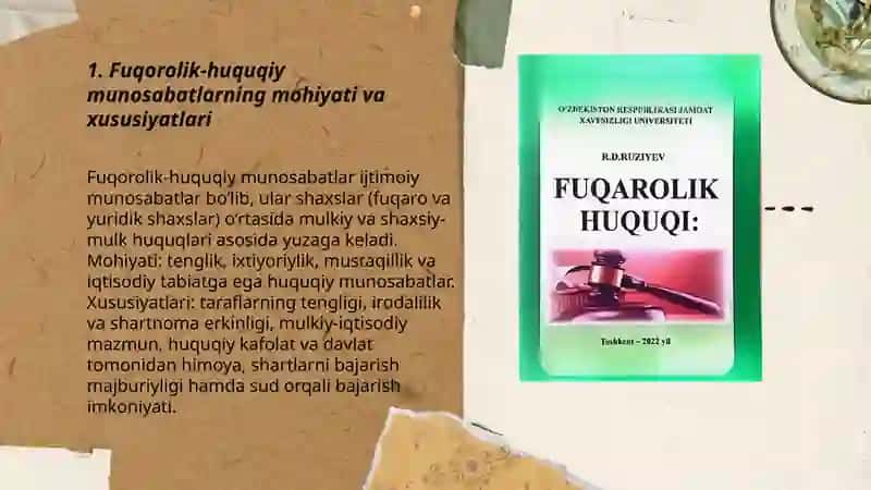 Fuqorolik-huquqiy munosabatlar 3