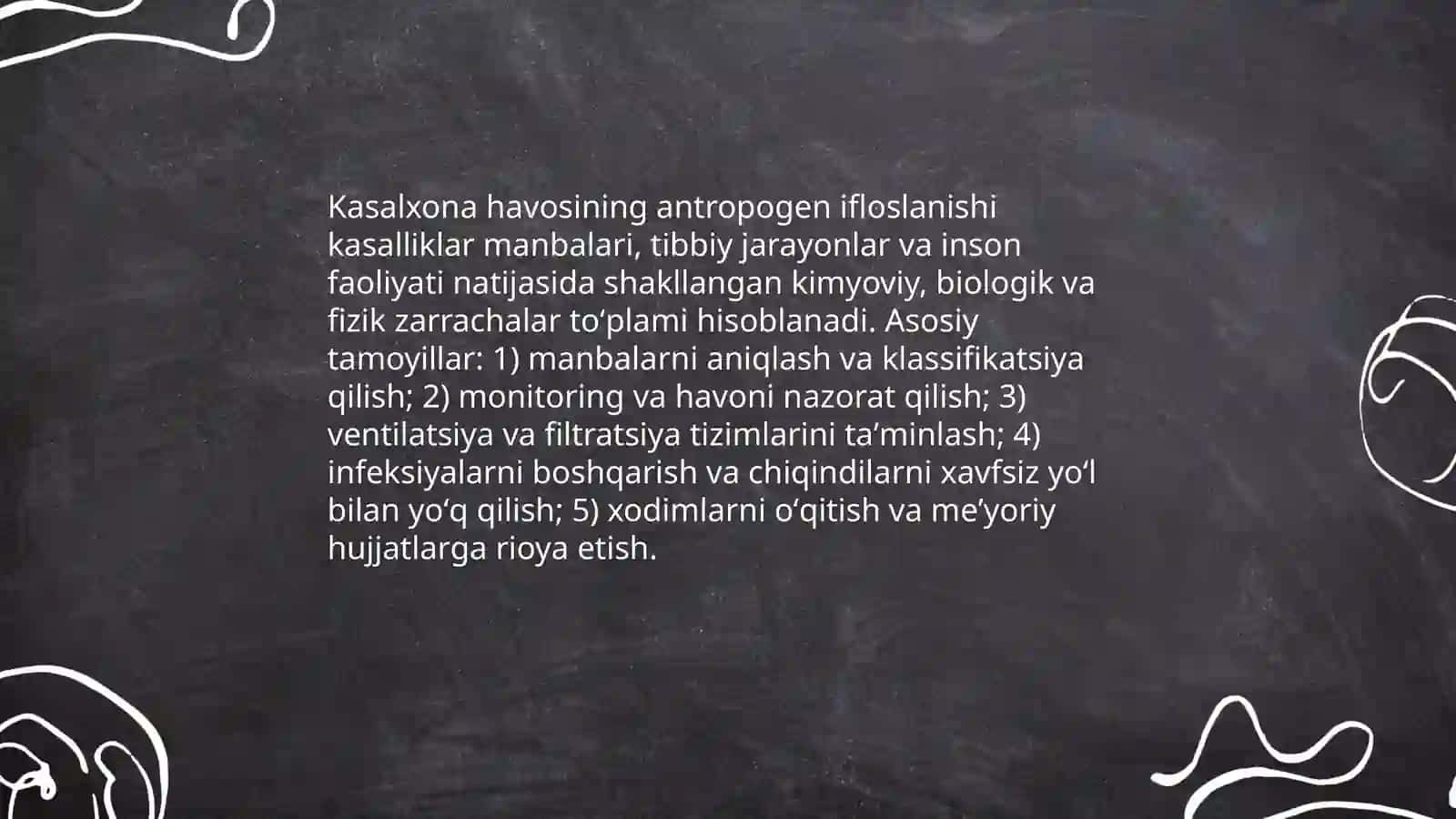 Kasalxonalari havosining antropogen ifloslanishi haqida tushuncha 3