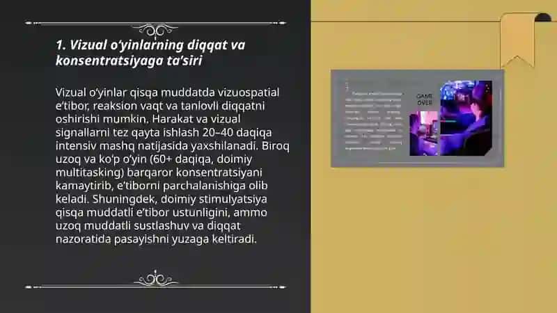 Vizual oʻyinlarning yoshlar ongiga taʼsiri 3