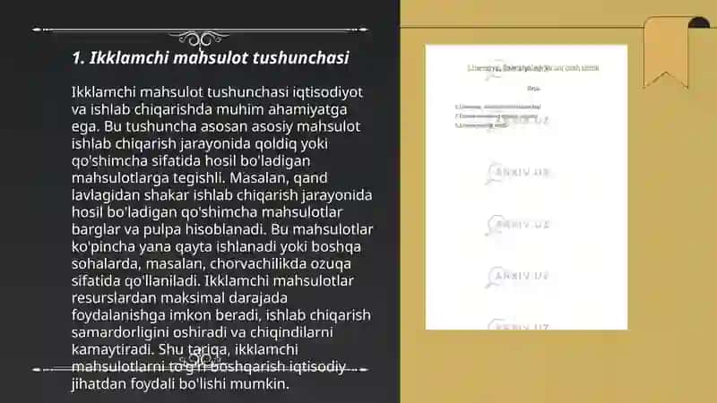 Ikklamchi mahsulotni sotishdan olingan yalpi daromad ko'rsatkichi va uni aniqlash tartibi 3