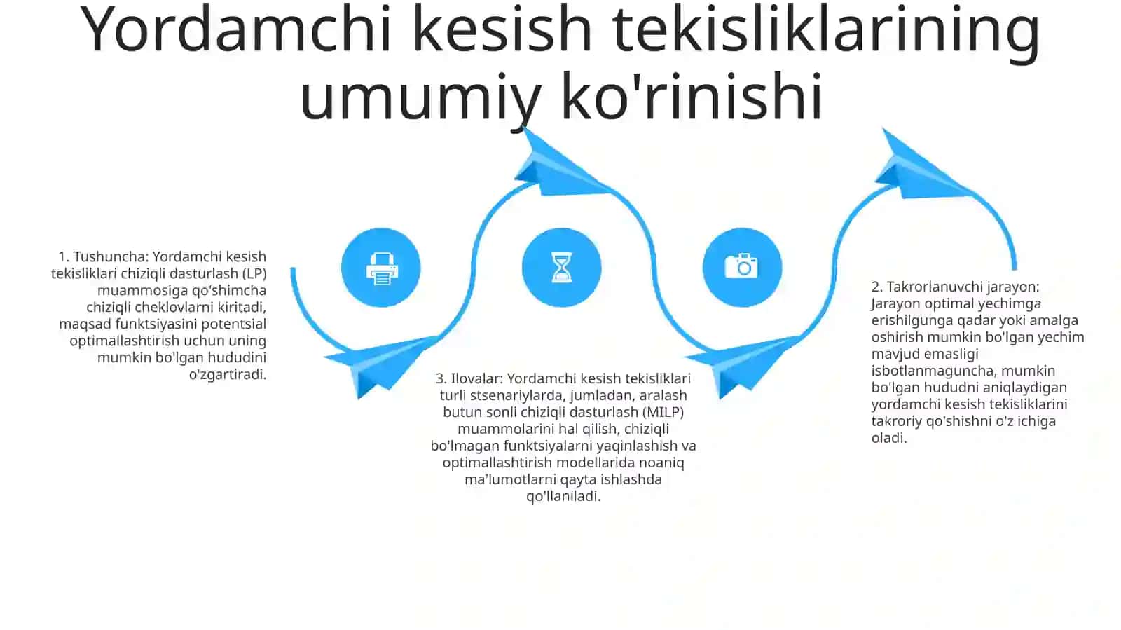 Yordamchi Kesuvchi Tekisliklar Usuli 3