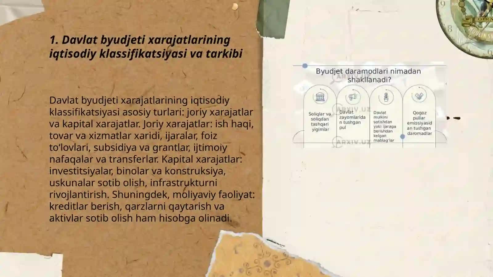 Davlat byudjeti xarajatlarining iqtisodiy klassifikatsiyasi va tarkibi 3