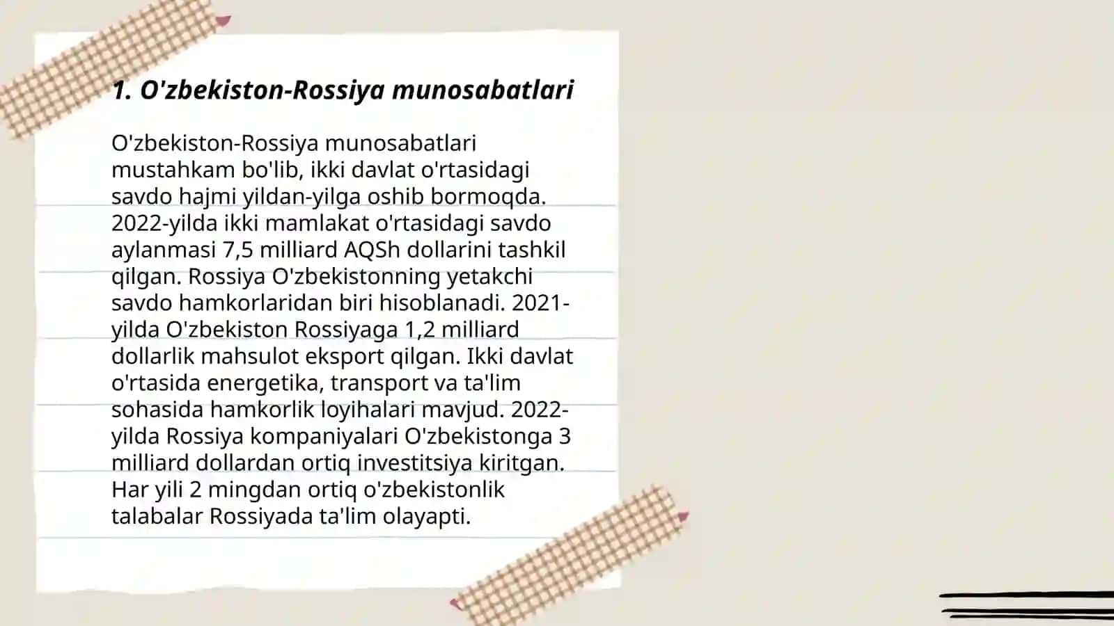 O'zbekiston va jahon hamjamiyati o'zbekiston qaysi davlarlar bn hamkorligi 3