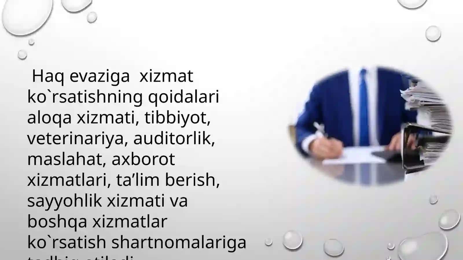 Haq evaziga xizmat ko’rsatish 3
