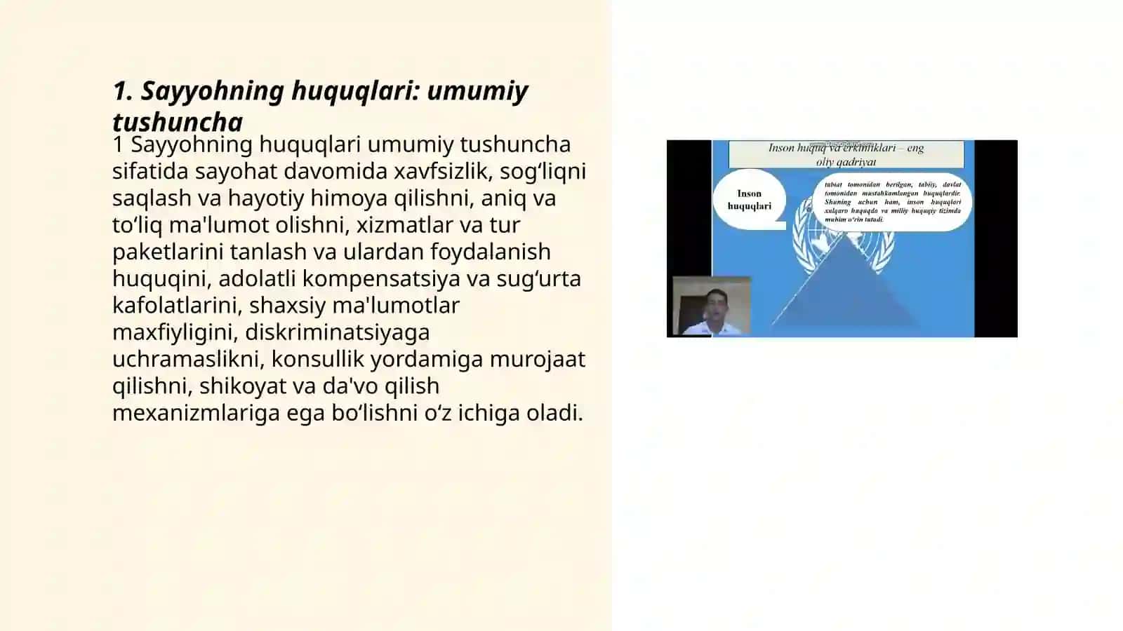 SAYYOHNING HUQUQ VA MAJBURIYATLARI TURIZM XAVFSIZLIGI taqdimot 3