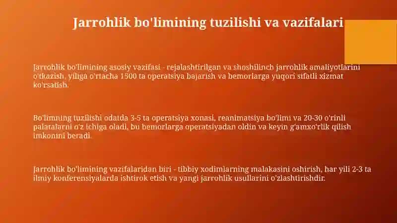Xirurgiya bolimi tuzulmasi va uni ishini tashkil qilish 3