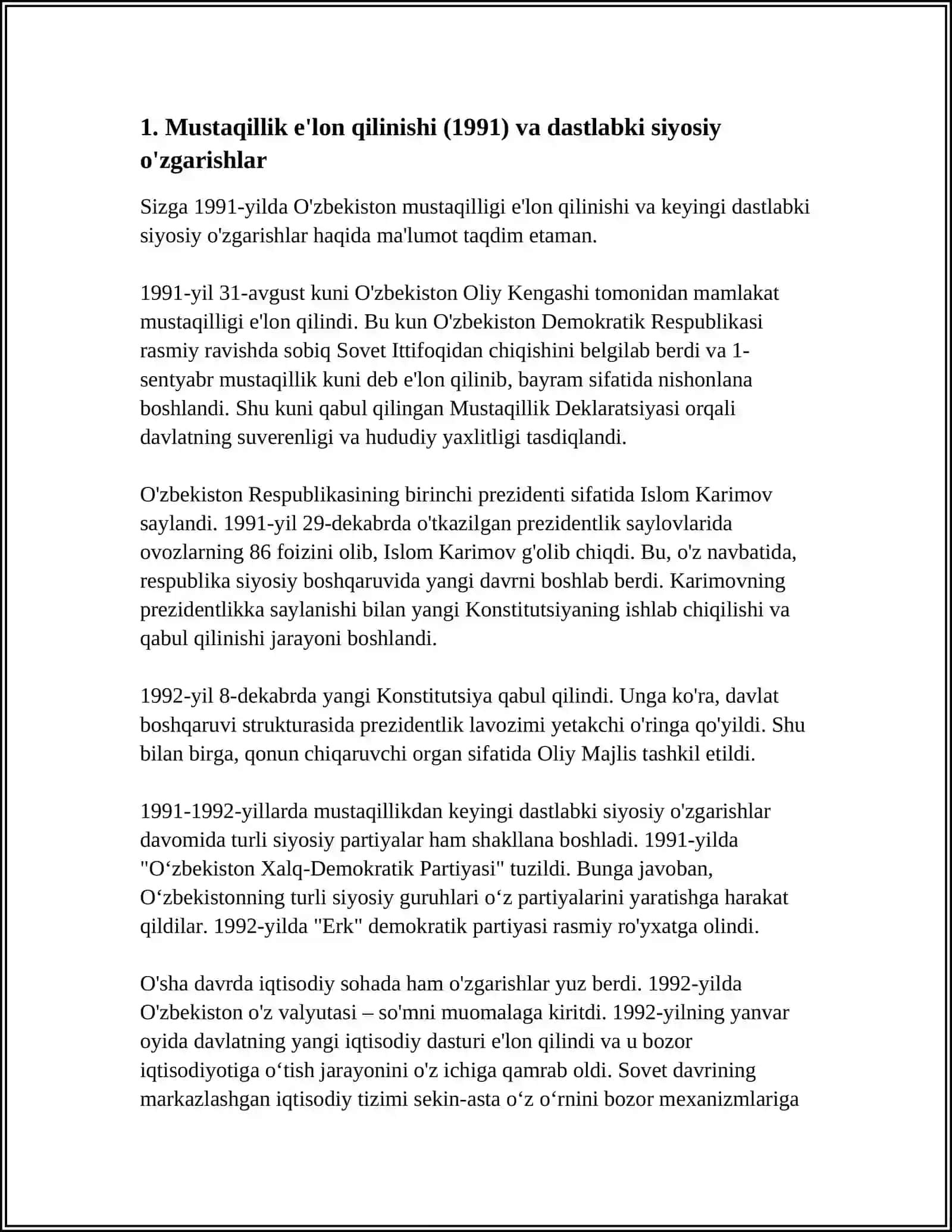 O'zbekistonning eng yangi tarixi 3