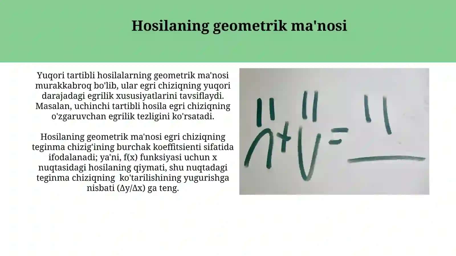 Yuqori Tartibli Hosilalar 3