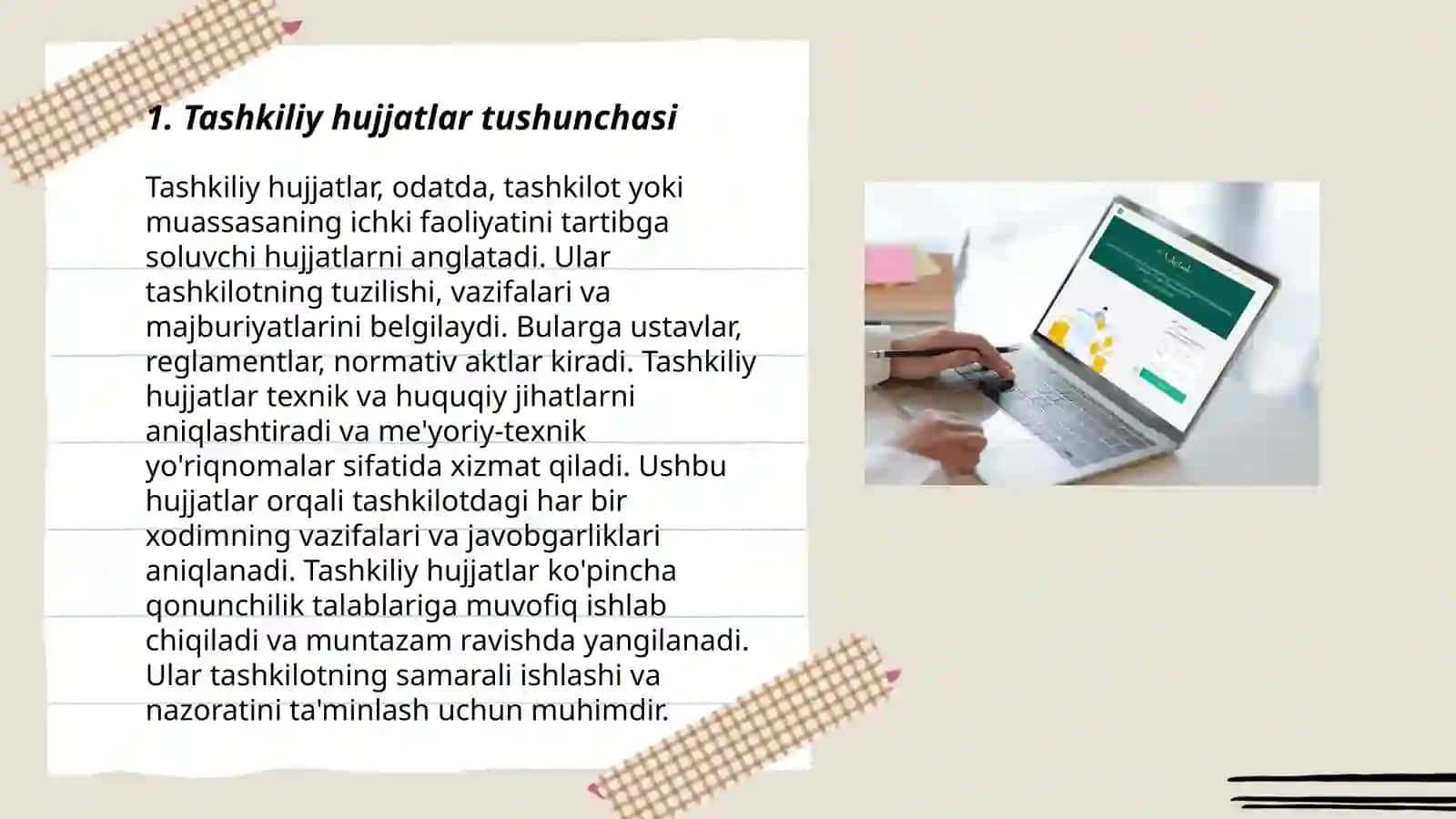 Tashkiliy hujjatlar va ularni rasmiylashtirish 3