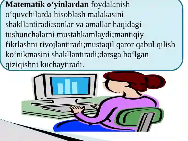 Boshlang’ichsinfdamatematikbilimlarnio’yinlarorqalimustahkamlash 3