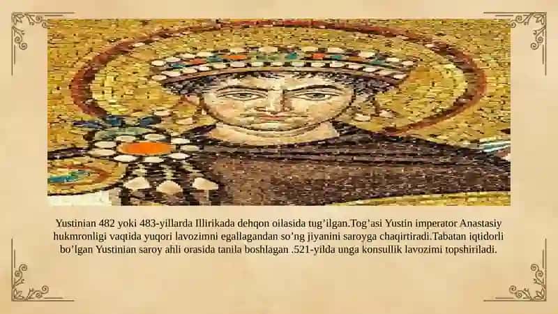 Yustinian 1 imperatorligi davrida vizantiya 3