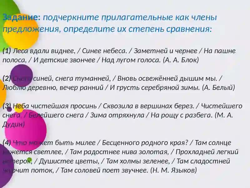Имя прилагательное. Разряды 3