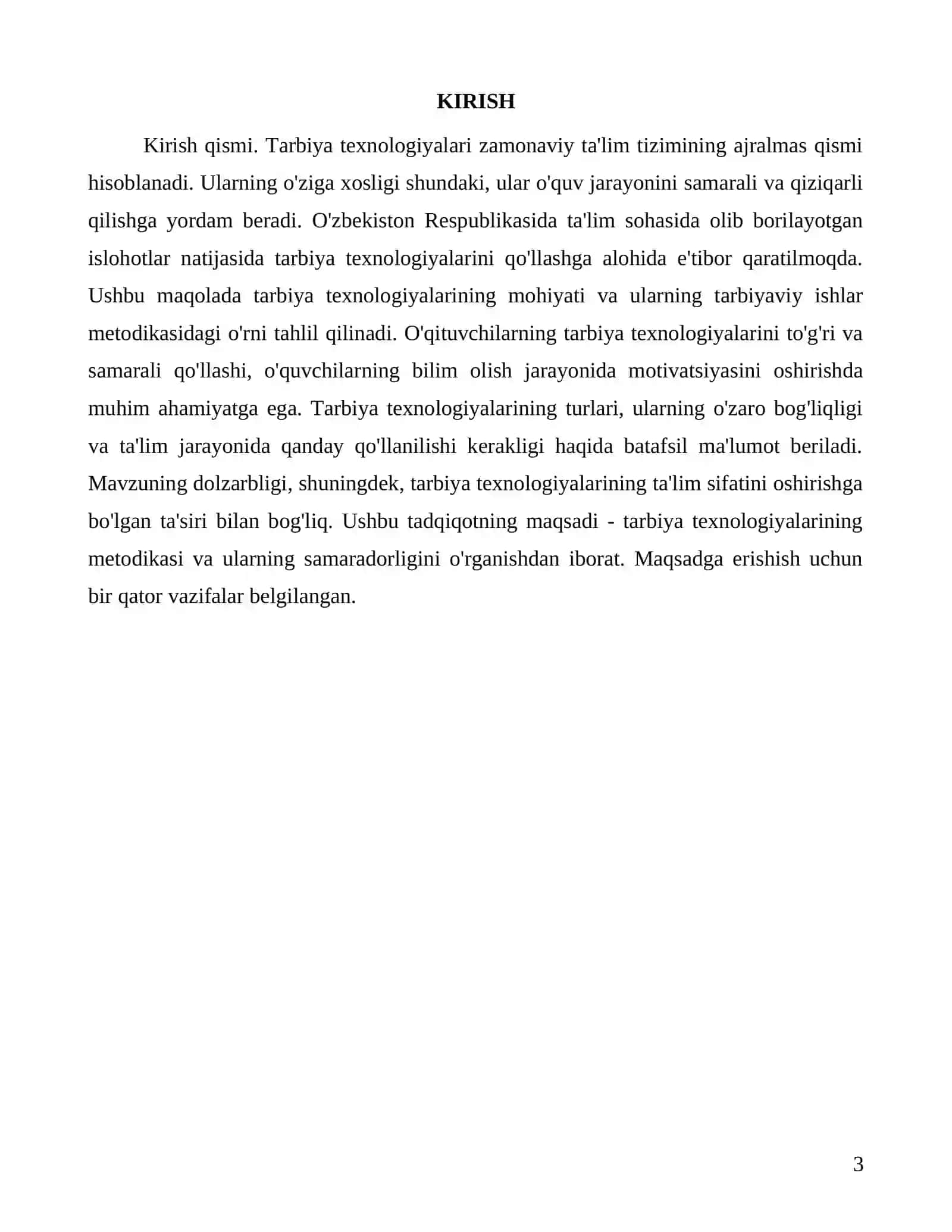 Tarbiya texnologiyalarining samaradorligi va metodikasi 3