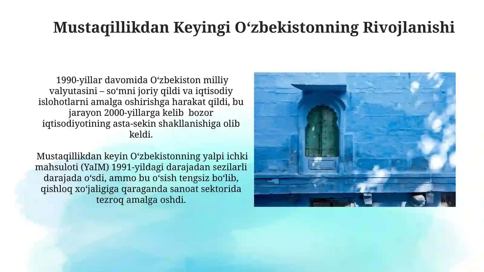 Mustaqil O'zbekiston Respublikasi tashkil topishining tarixiy ahamiyati 3