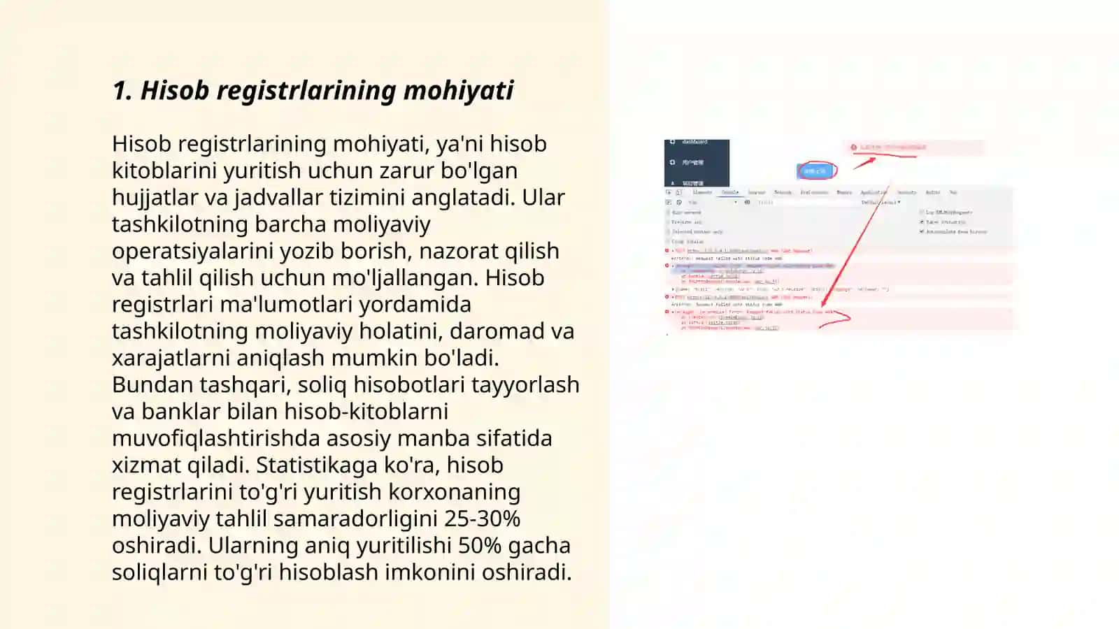Hisob registrlari va shakllari haqida tushuncha. Ularning buxgalterita hisobidagi roli va ahamiyati 3