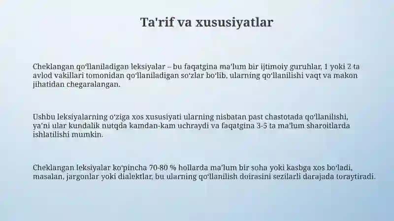 Ishlatilishdoirasichegaralanganleksemalar 3