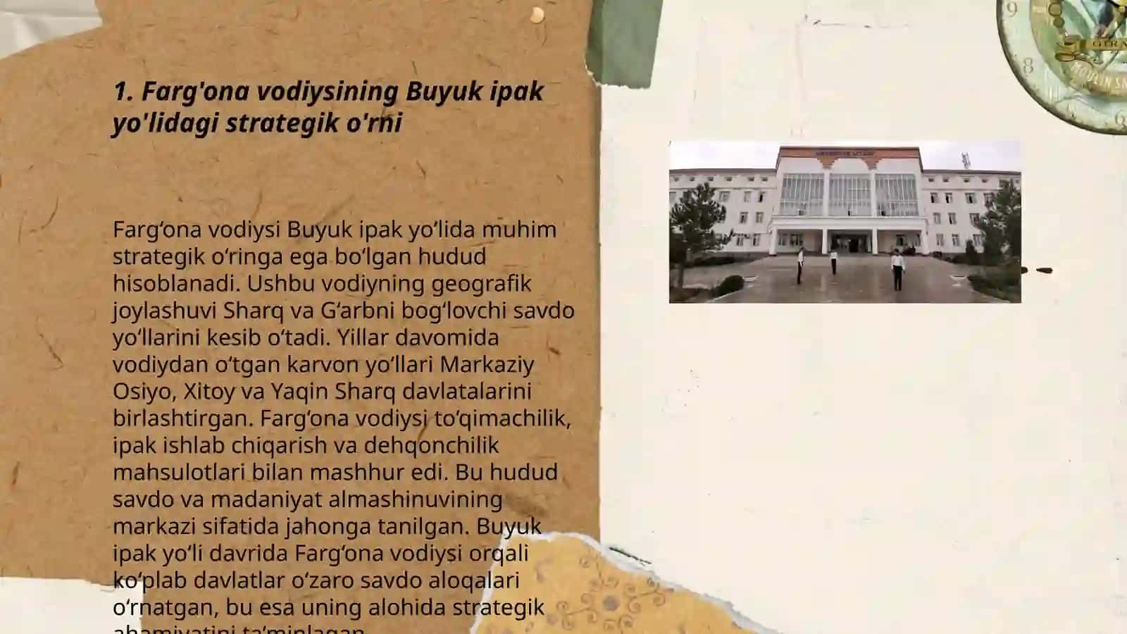 Farg'ona vodiysining Buyuk ipak yo'lidagi strategik o'rni 3