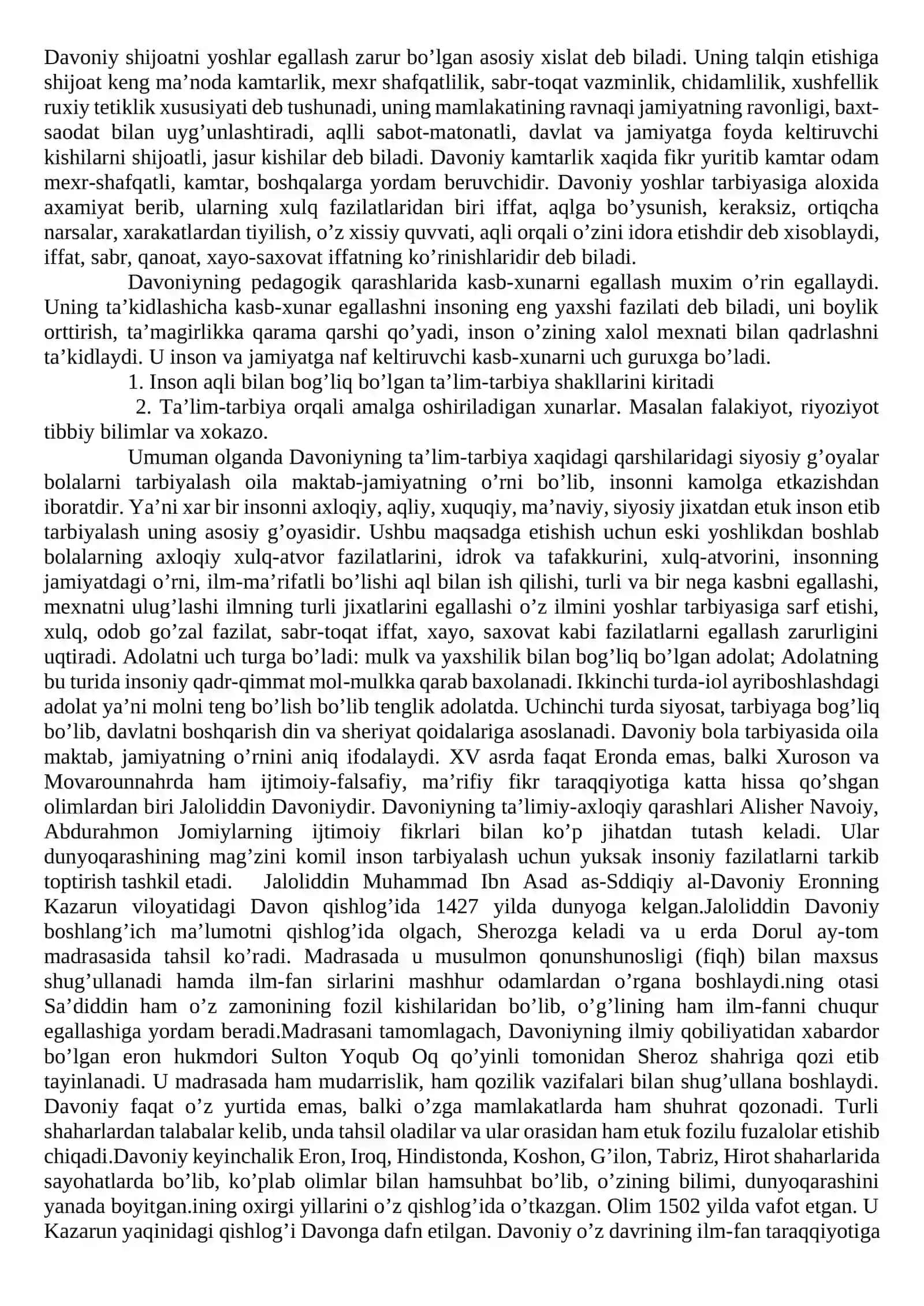 Jaloliddin Davoniy va uning «Axloqi Jaloliy» asari (1427—1502) 3