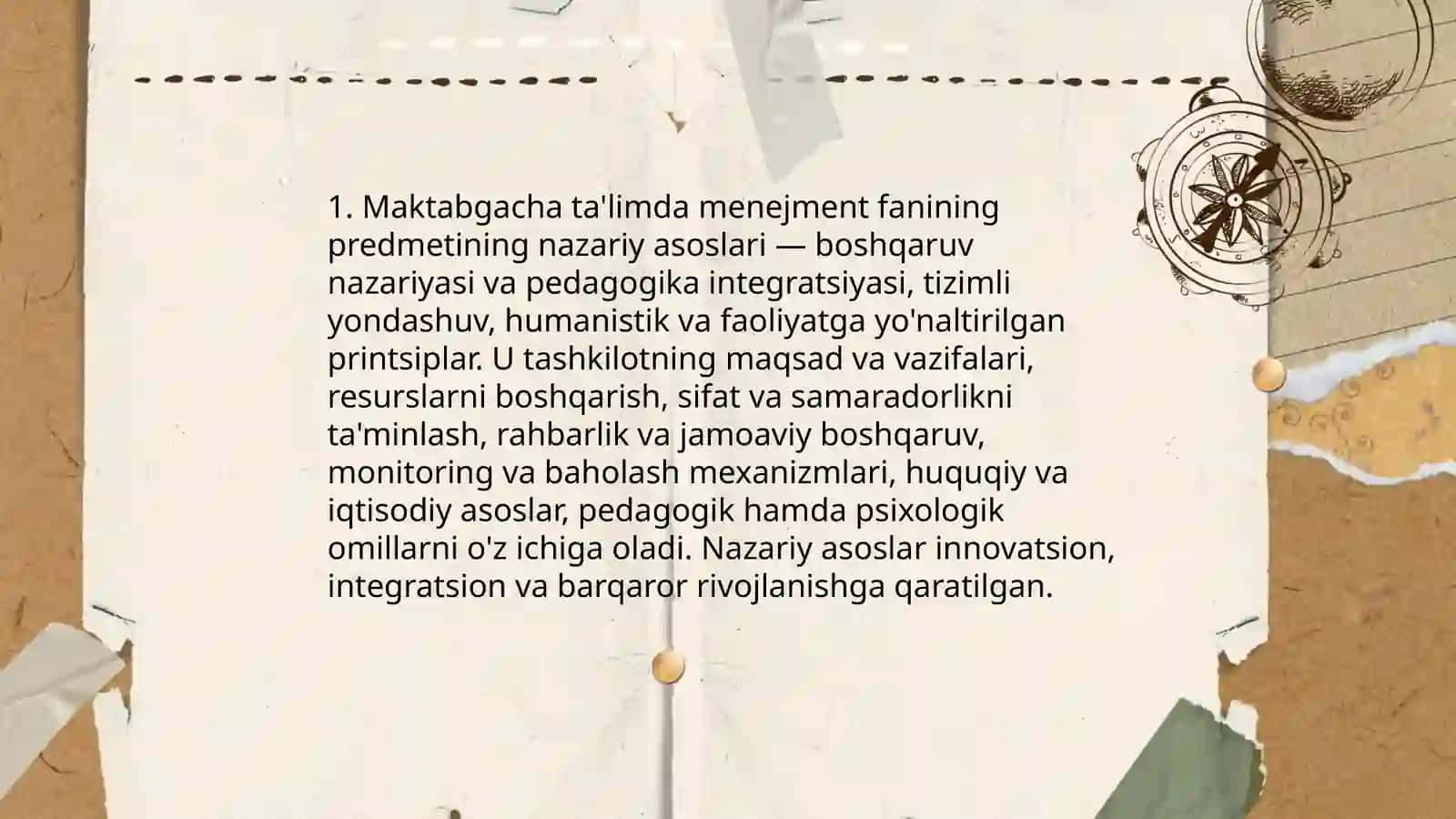 Maktabgacha ta'limda menejment fanining predmeti va ob'yekti 3