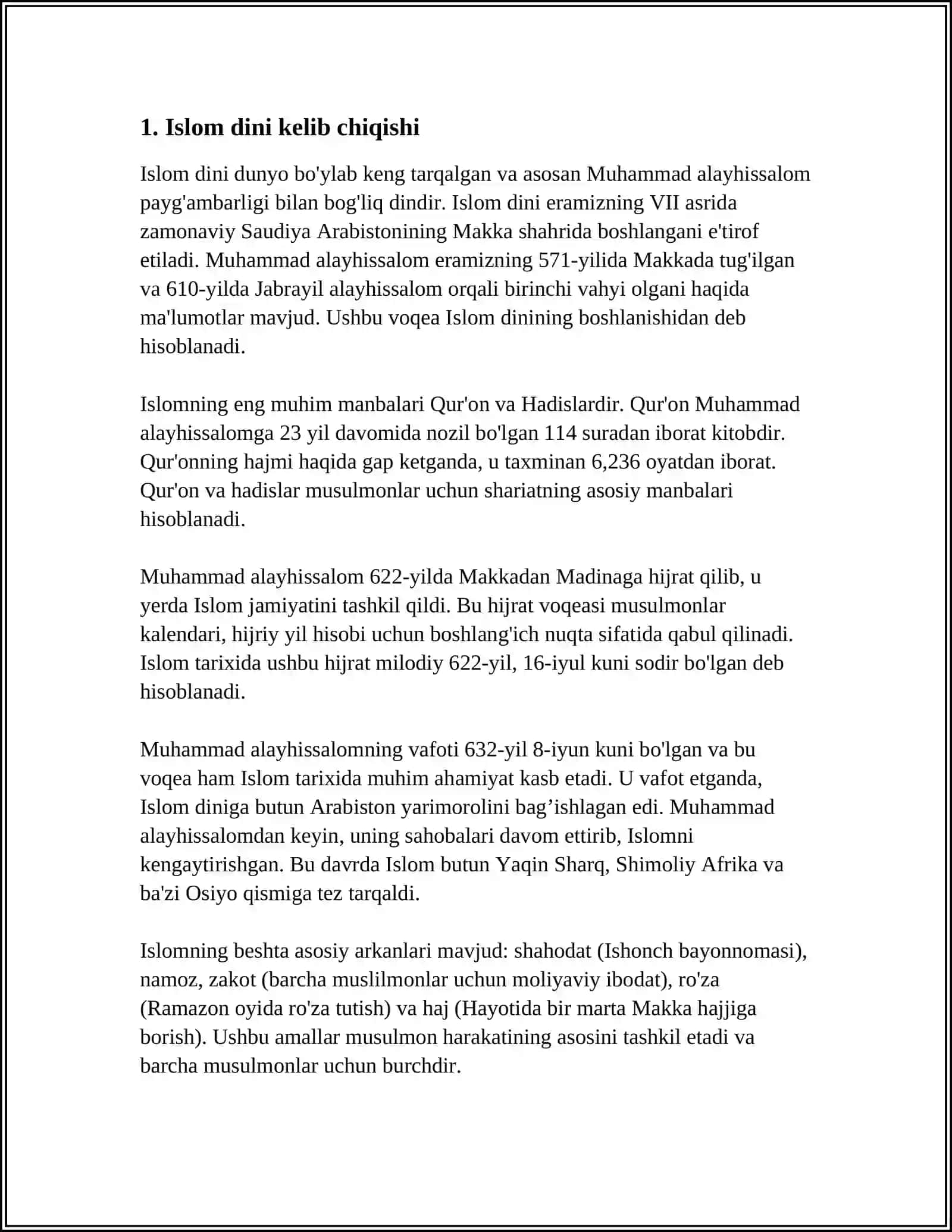 ISLOM DININIG PAYDO BO'LISHIDAGI IJTIMOYI-SIYOSIY VA MA'DANIY SHAROITLARI 3
