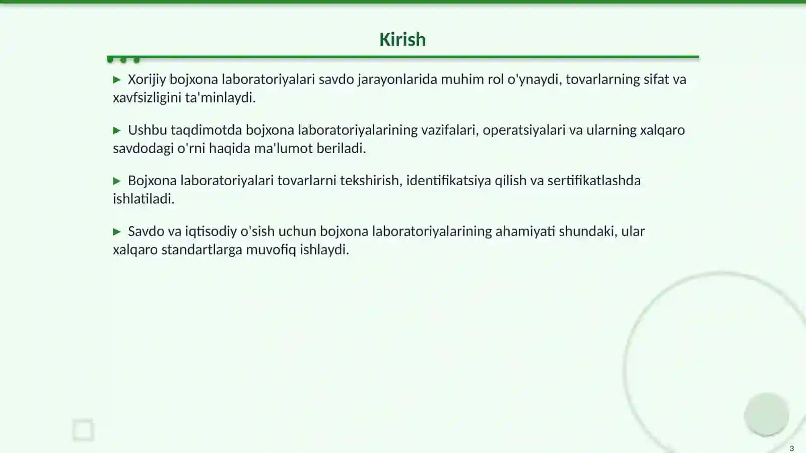 Xorijiy Bojxona Laboratoriyalari 3