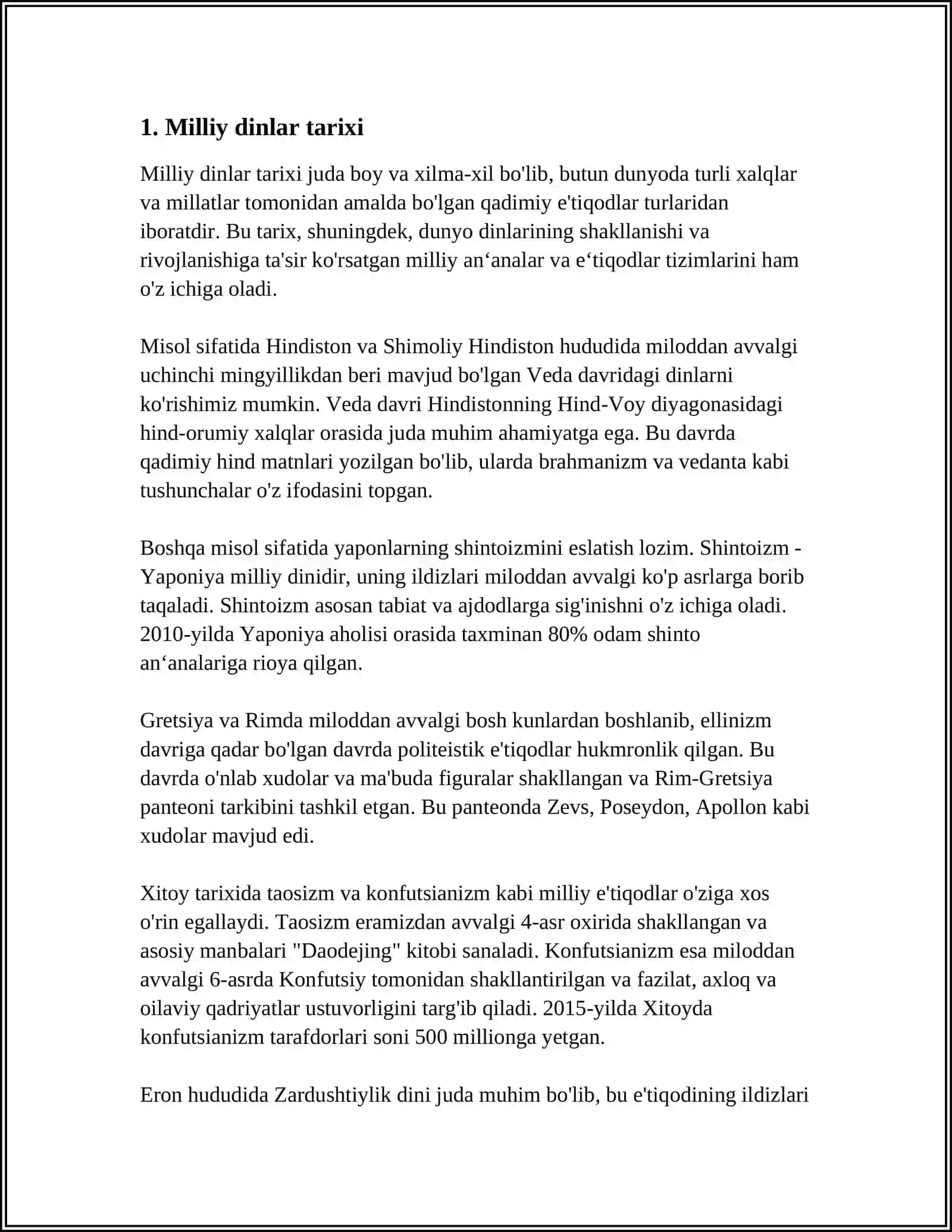 MILLIY DINLAR 3