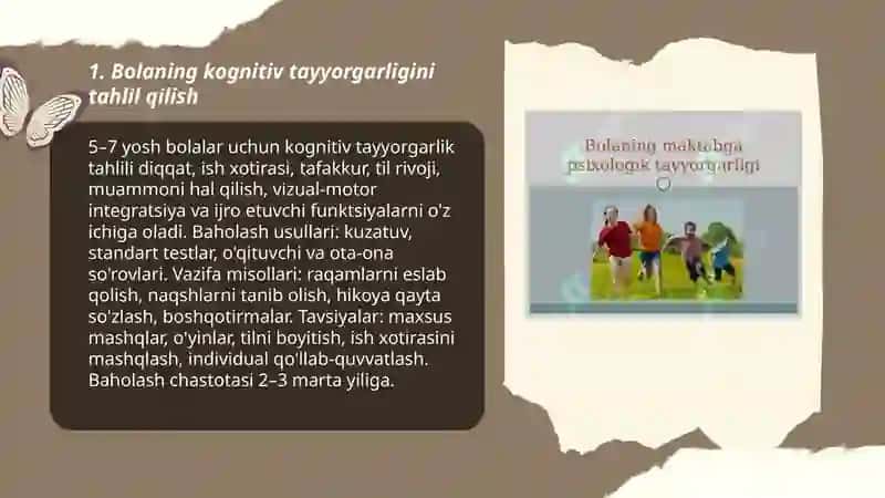 Bolaning maktab ta'limiga tayyorgarligi tahlili 3